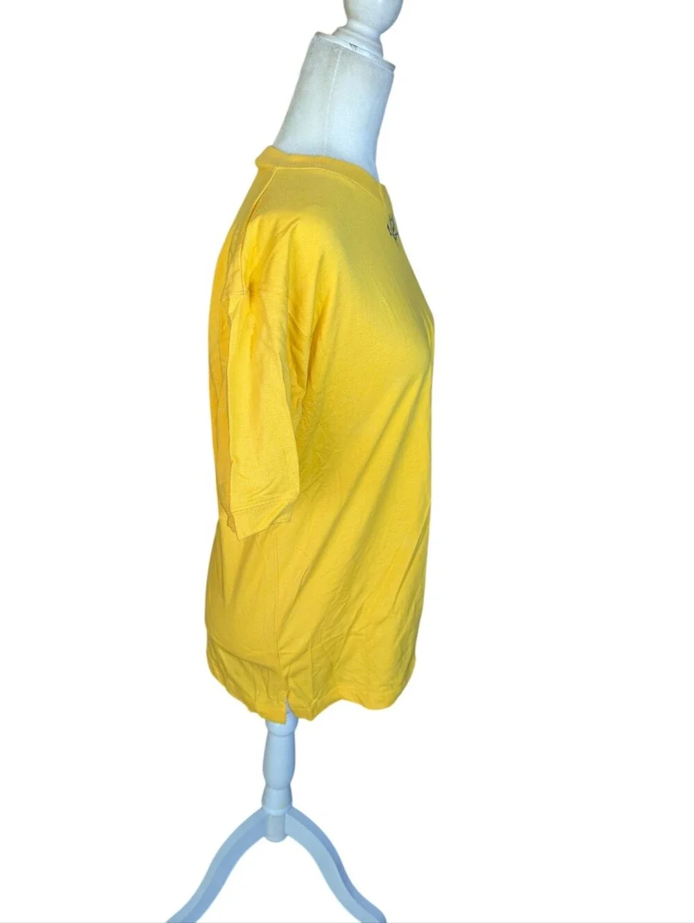Vintage 90s EP Pro Yellow Short-Sleeve Crewneck Tee Golf Embroidered Logo NWT L